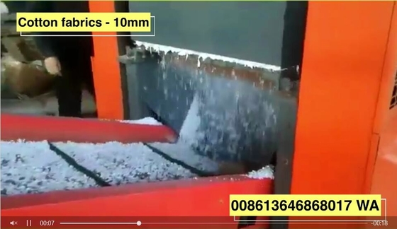 سعر جيد 1600F أقمشة الكوخ سحق آلة تمزيق النسيج المحبوك بحجم 10 مم بحجم نهائي للساعة سعة التقطيع 400 كجم الانترنت